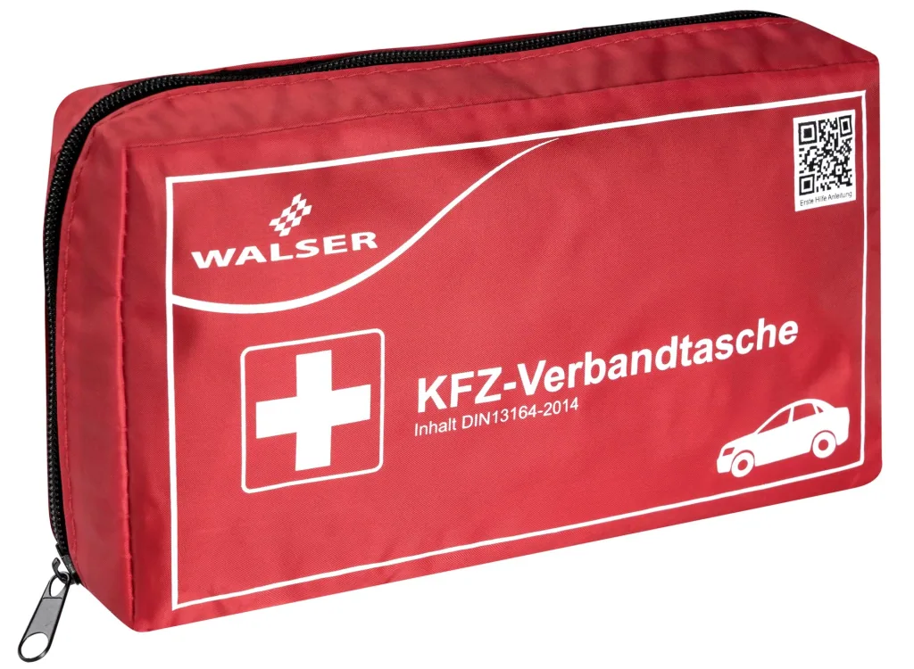 Car first aid kit red according to DIN 13164