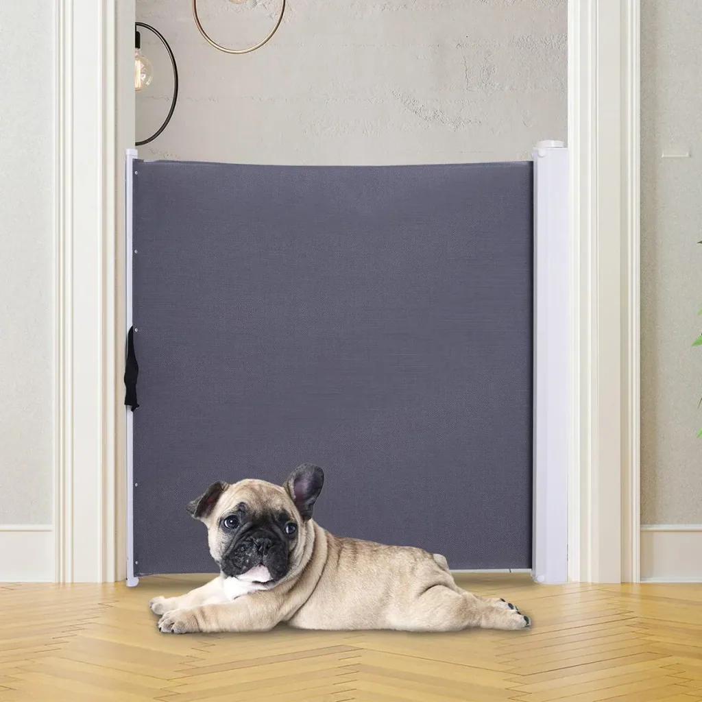 Roll-up door safety gate grey