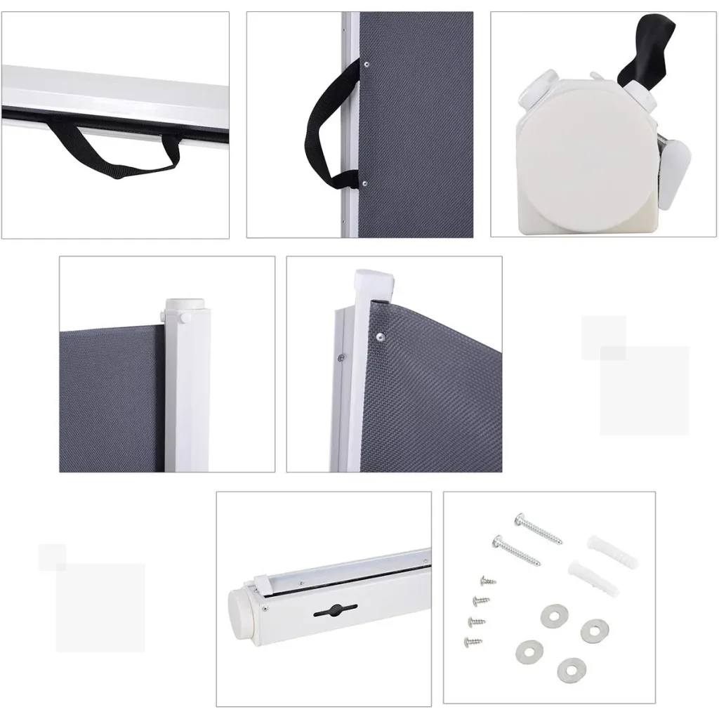 Roll-up door safety gate grey
