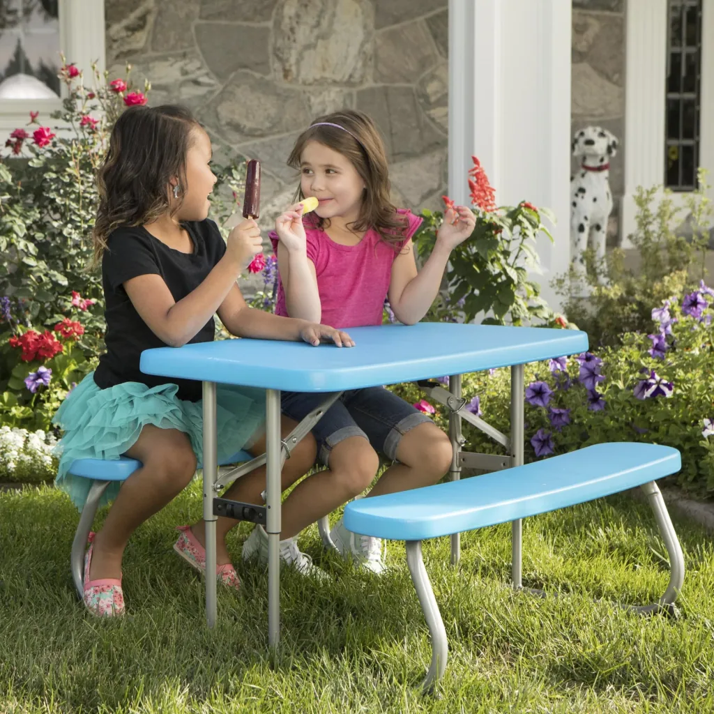 Lifetime Kinder Picknicktafel blauw
