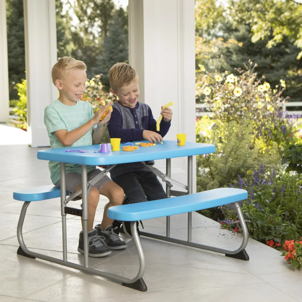 Lifetime Kinder Picknicktafel blauw