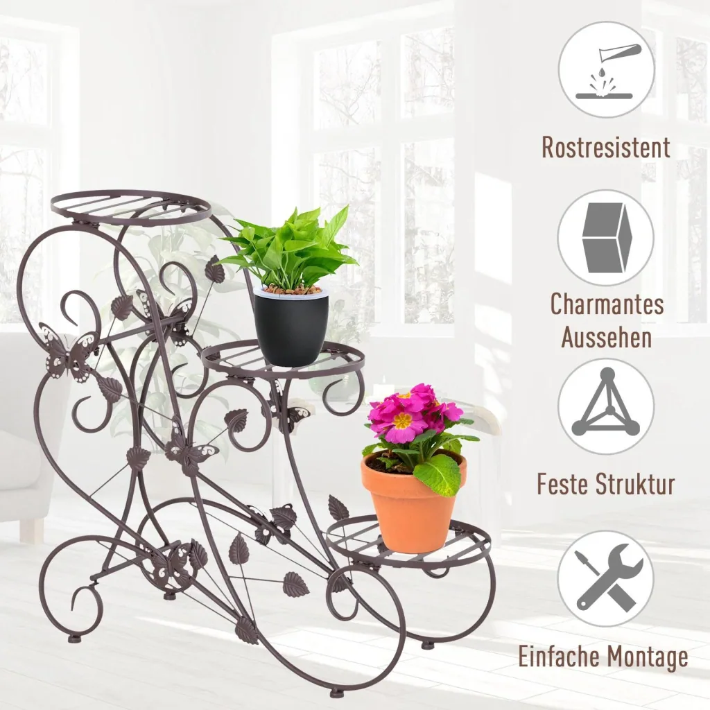 Three-tiered flower stand