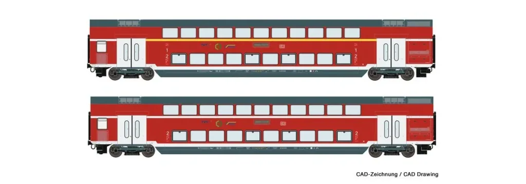 2-piece set: double-decker carriage, DB AG (DC)
