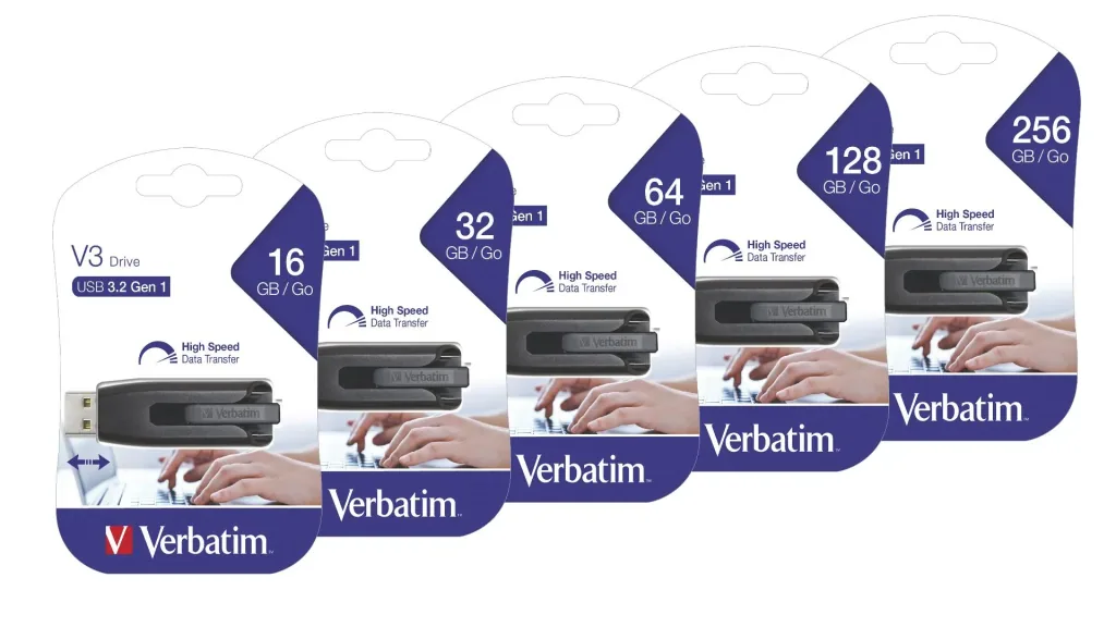 256 GB USB 3.2 GEN1 Speicherstick, V3 Store on Go in Grau