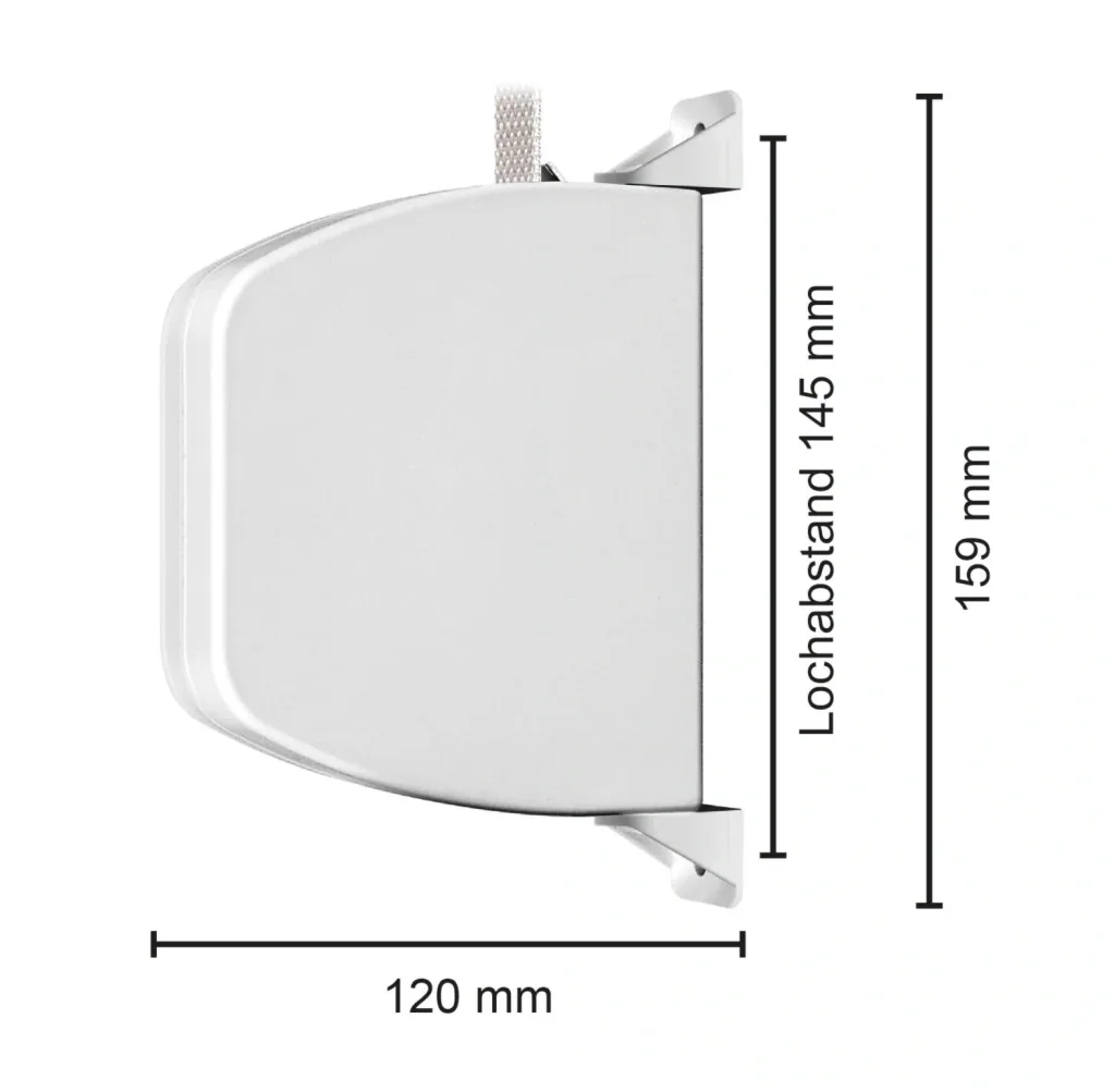 Surface-mounted roller shutter belt winder, white