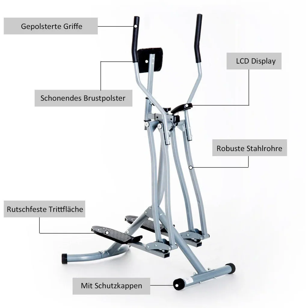 Cross trainer with LCD display