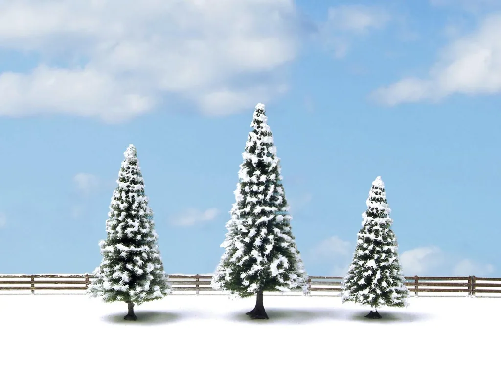 Snow firs, 3 pieces, approx. 8 - 12 cm high