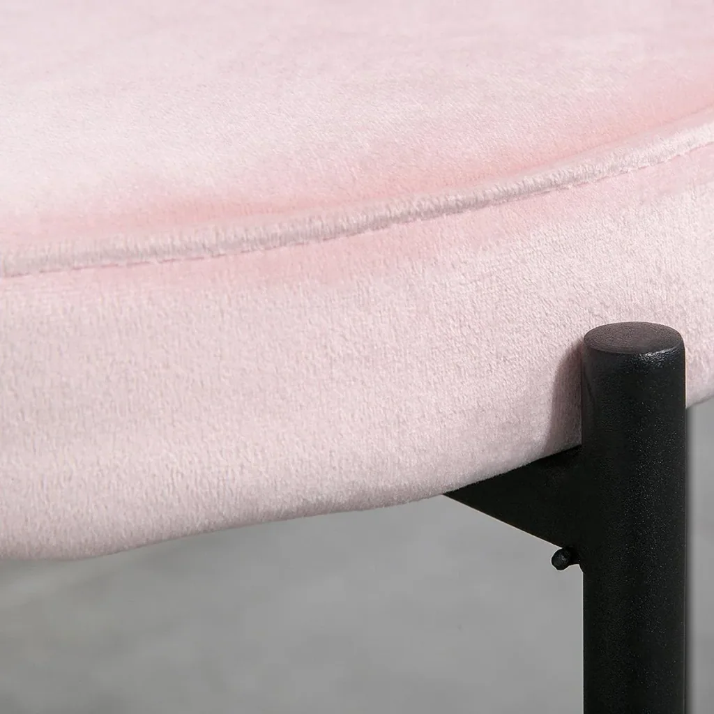 Stool 4-piece set with velvet cover gray