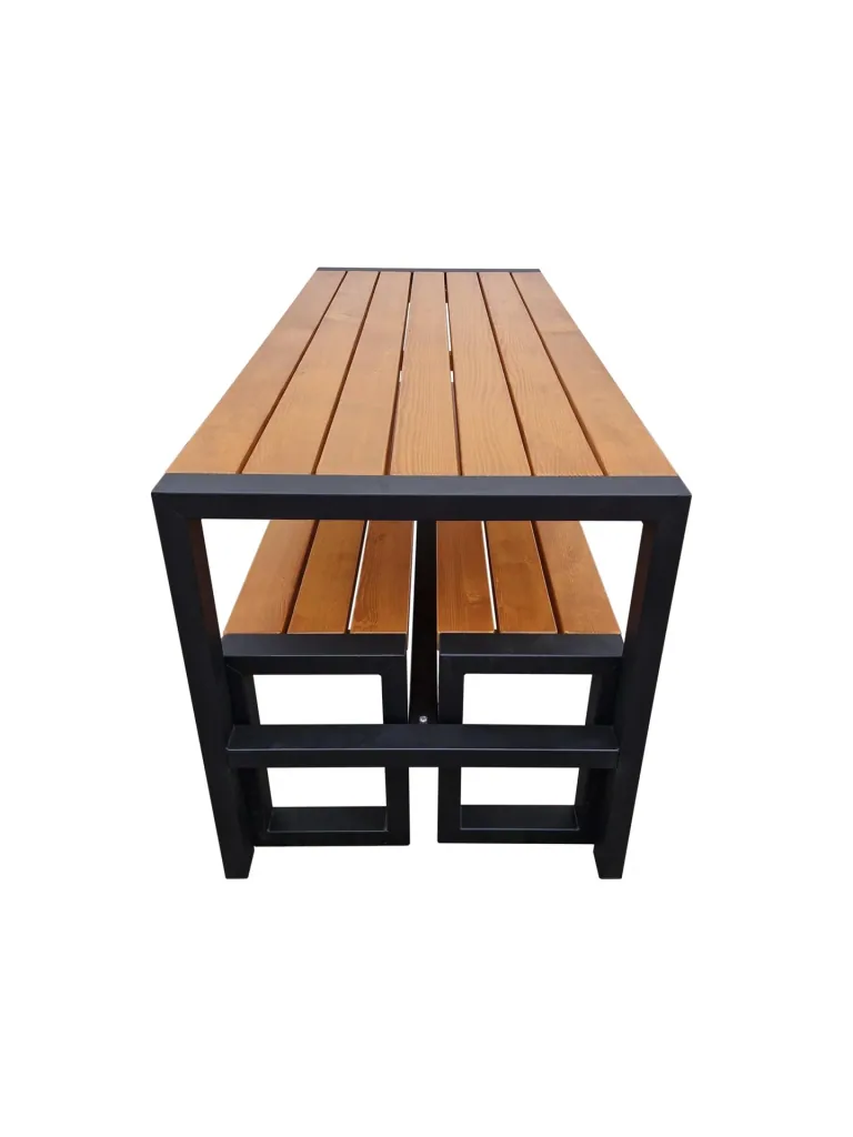 Sylt seating set, brown lacquered
