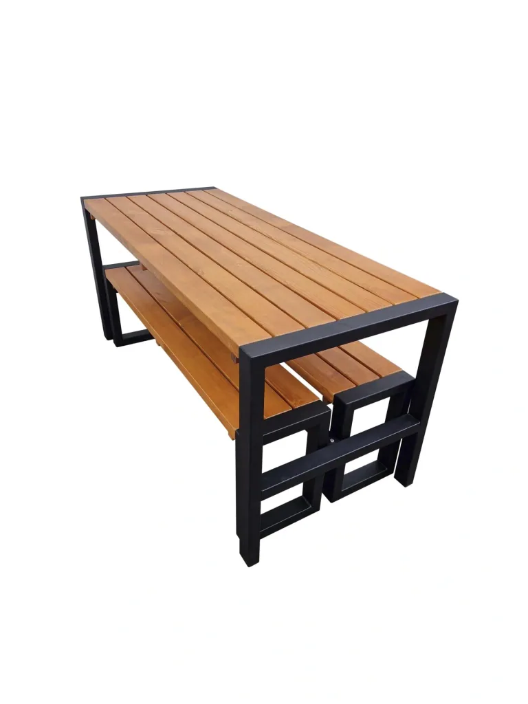 Sylt seating set, brown lacquered