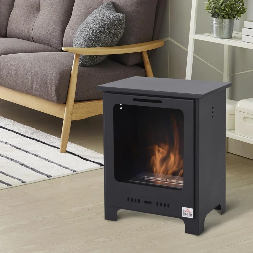 Ethanol fireplace black