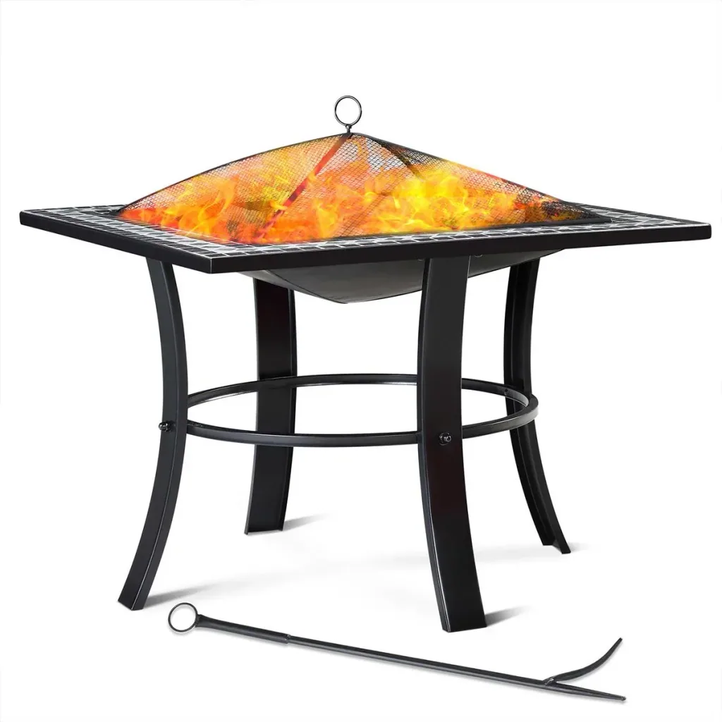 Mosaic fire bowl square 76x76cm