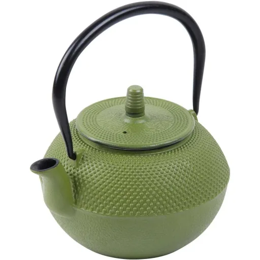 Cast iron tea kettle - 1250 ml - Green