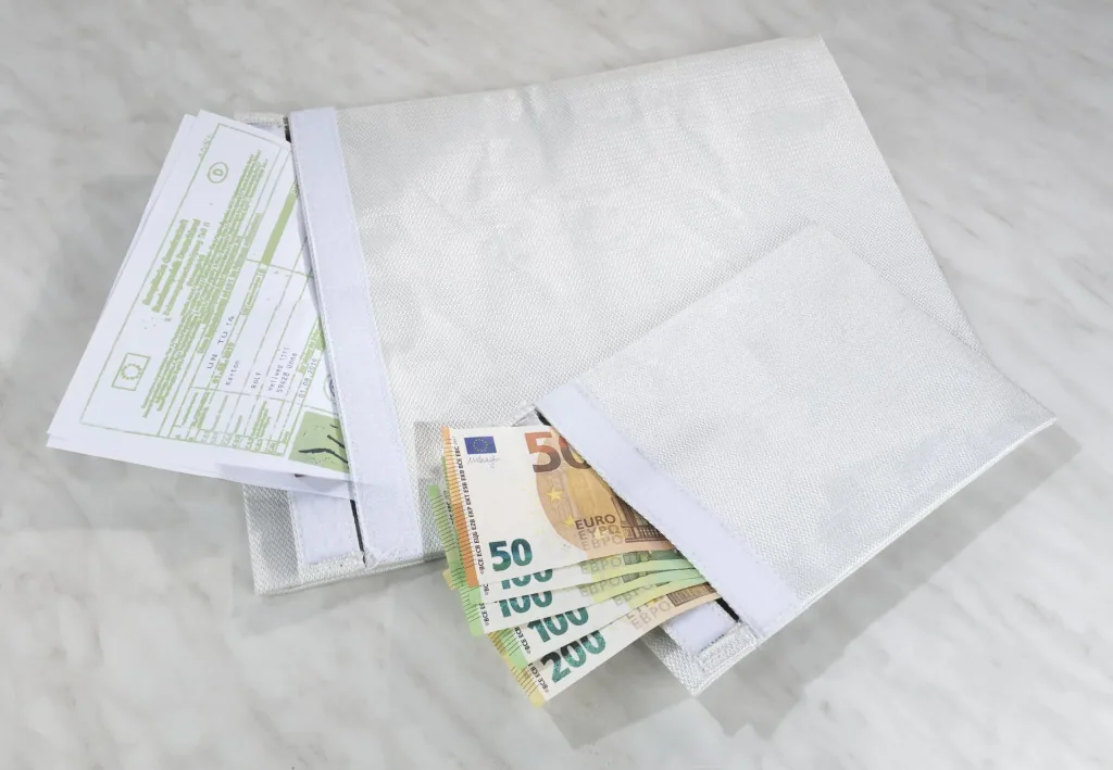 Document bag, set of 2, fireproof