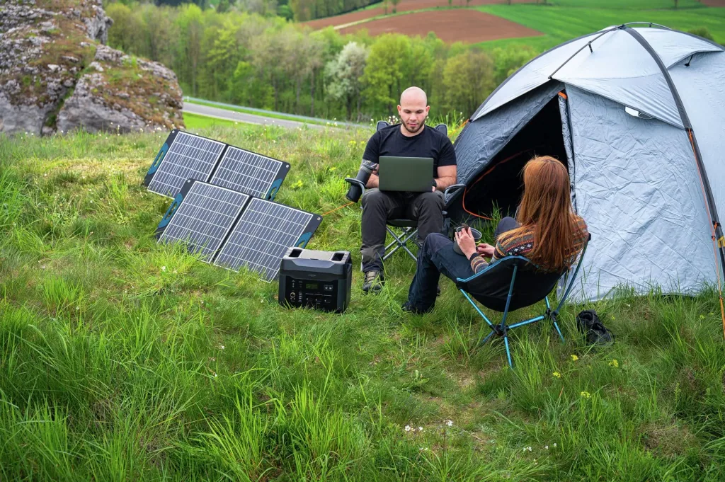 Solar module with carrying handle 100 watts, foldable