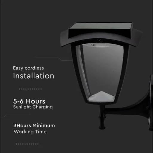 VT-982 Sevilla Solar Wall Light Solar LED Lamp - 2 Light Colors
