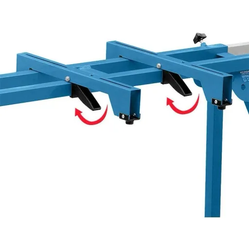 Mitre saw with - universal - laser function - 1100W - Ø210 x Ø30mm - foldable steel frame
