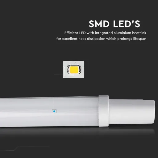 - LED fluorescent lamp 120cm - 36W - 4000K - 3000 lumens - IP65