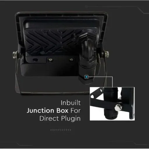 VT-118S LED Floodlight with Sensor - 10 W - 735 Lm - 6500K - Black