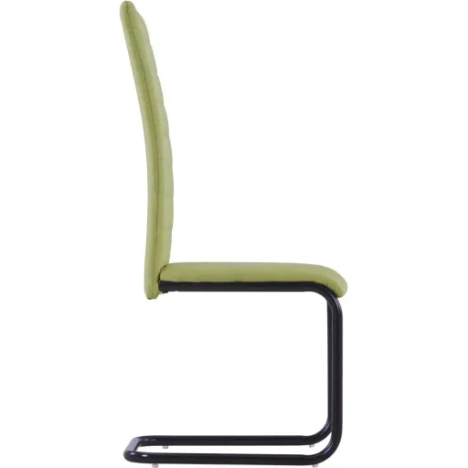 2-piece dining room chairs, green fabric