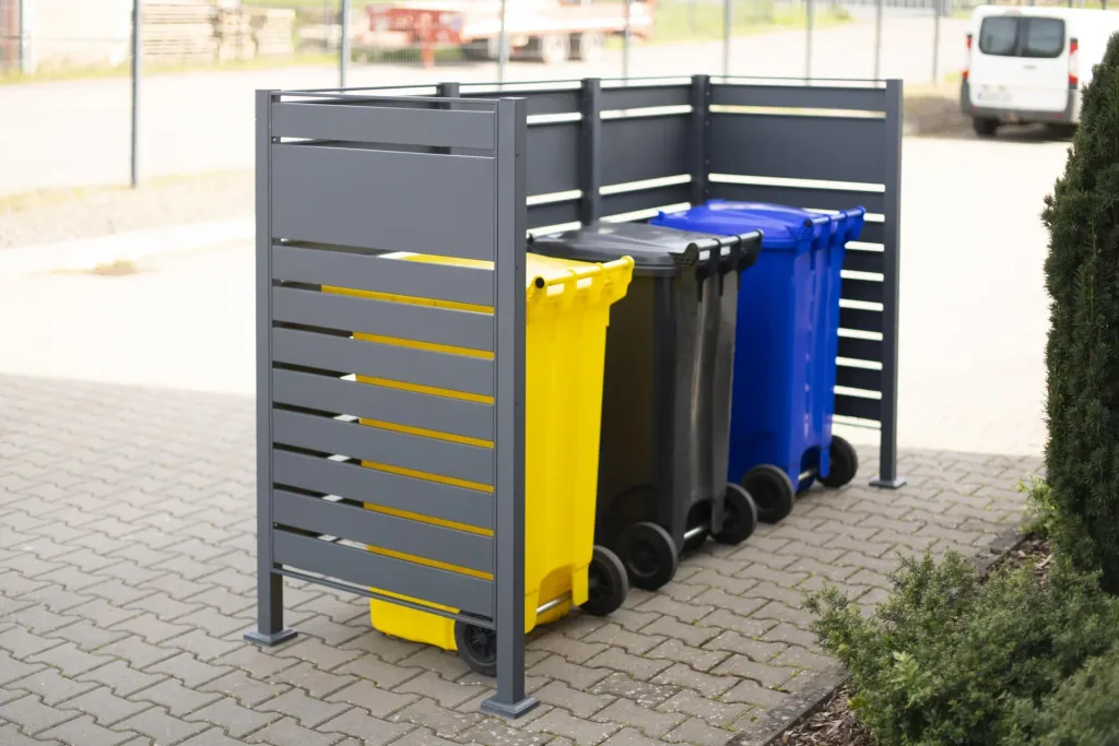 Garbage can cover Planum 3-box, 150 cm, anthracite