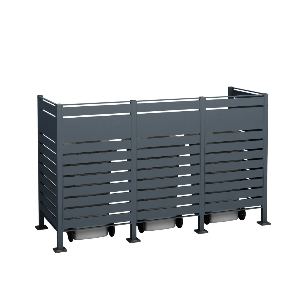 Garbage can cover Planum 3-box, 150 cm, anthracite