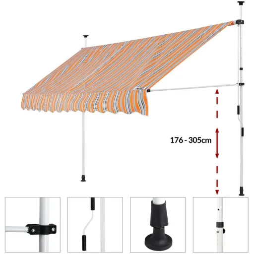 Klem awning yellow/blue 350cm