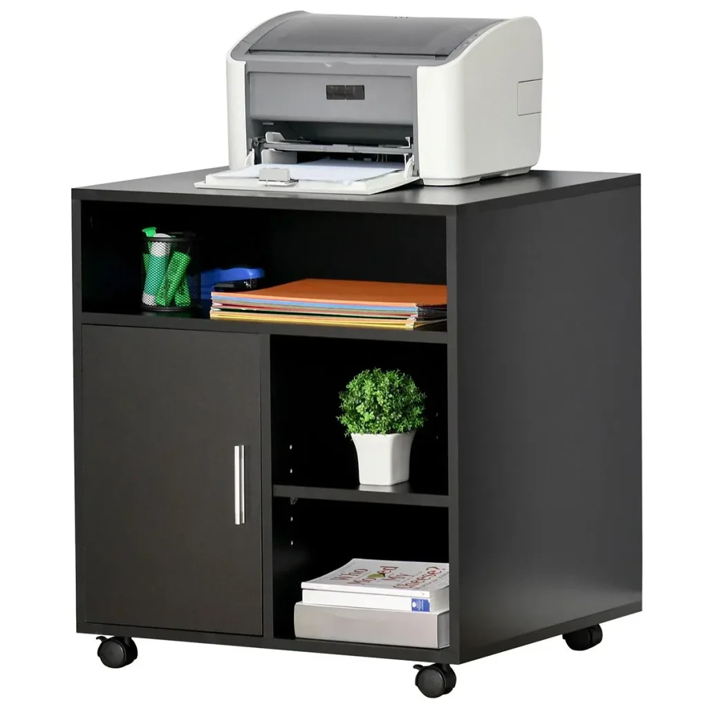 printer stand office cart cabinet