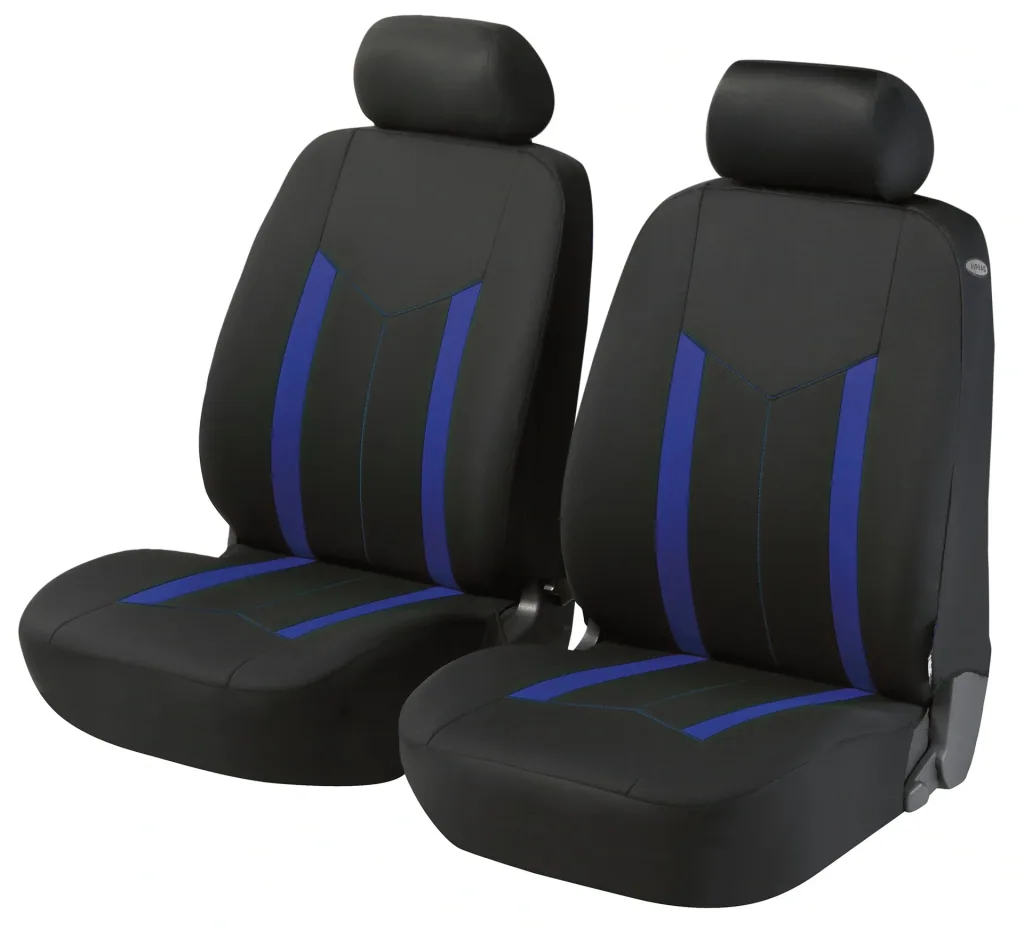 Car front seat cover "Hastings ZIPP IT", 2 front seat covers each 2-piece, 2 headrest covers