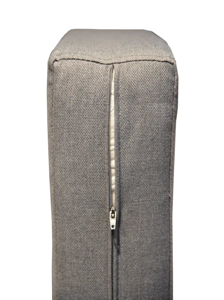 Double lounger DELIA, aluminum, dark gray / polyester, gray