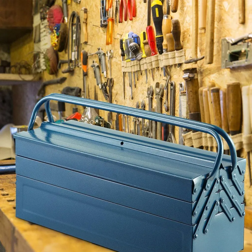 Steel tool case blue