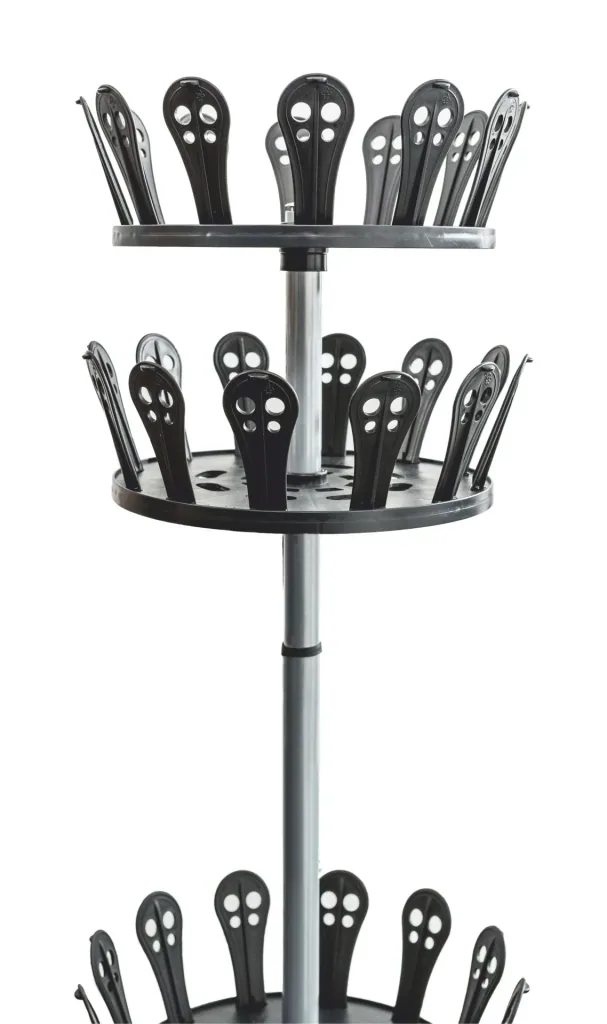 Shoe carousel, shoe storage, for 30 pairs, black