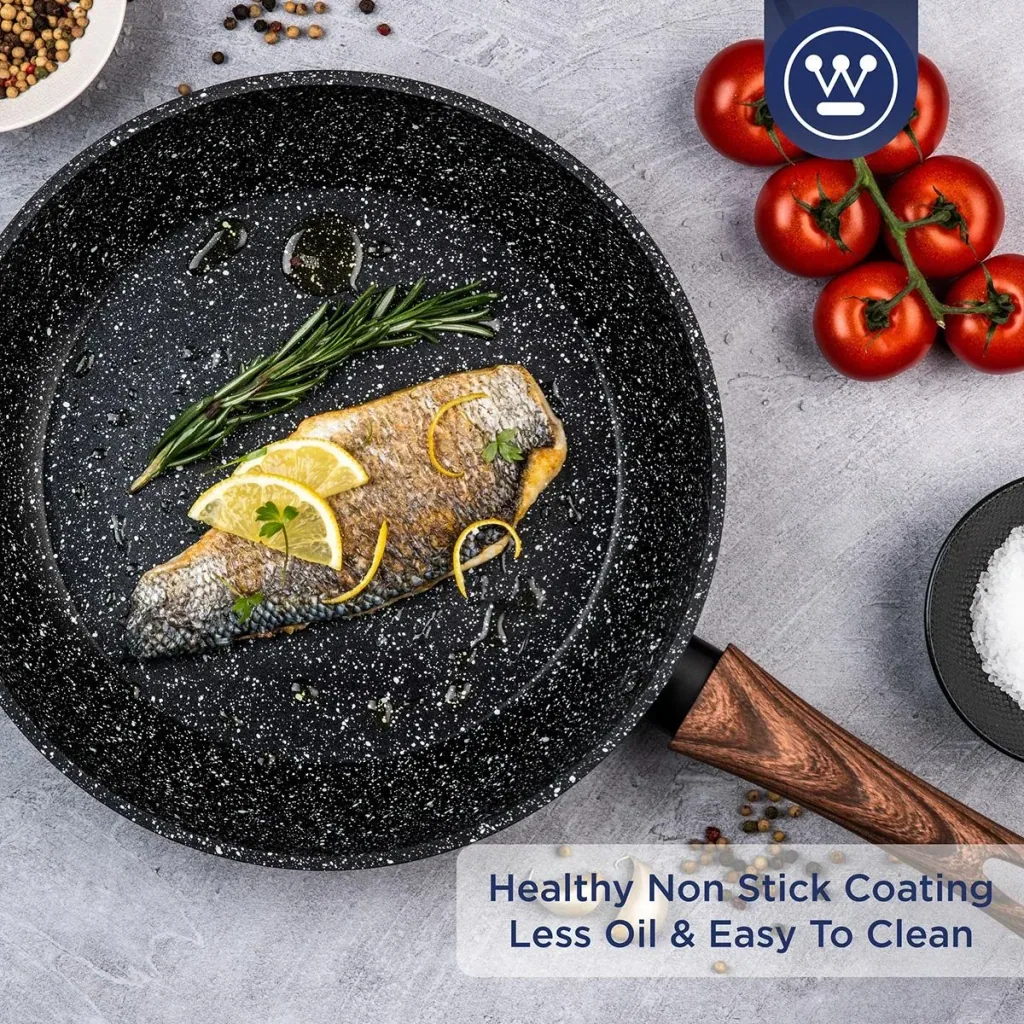 Frying pan Ø20 cm Black Marble Wood
