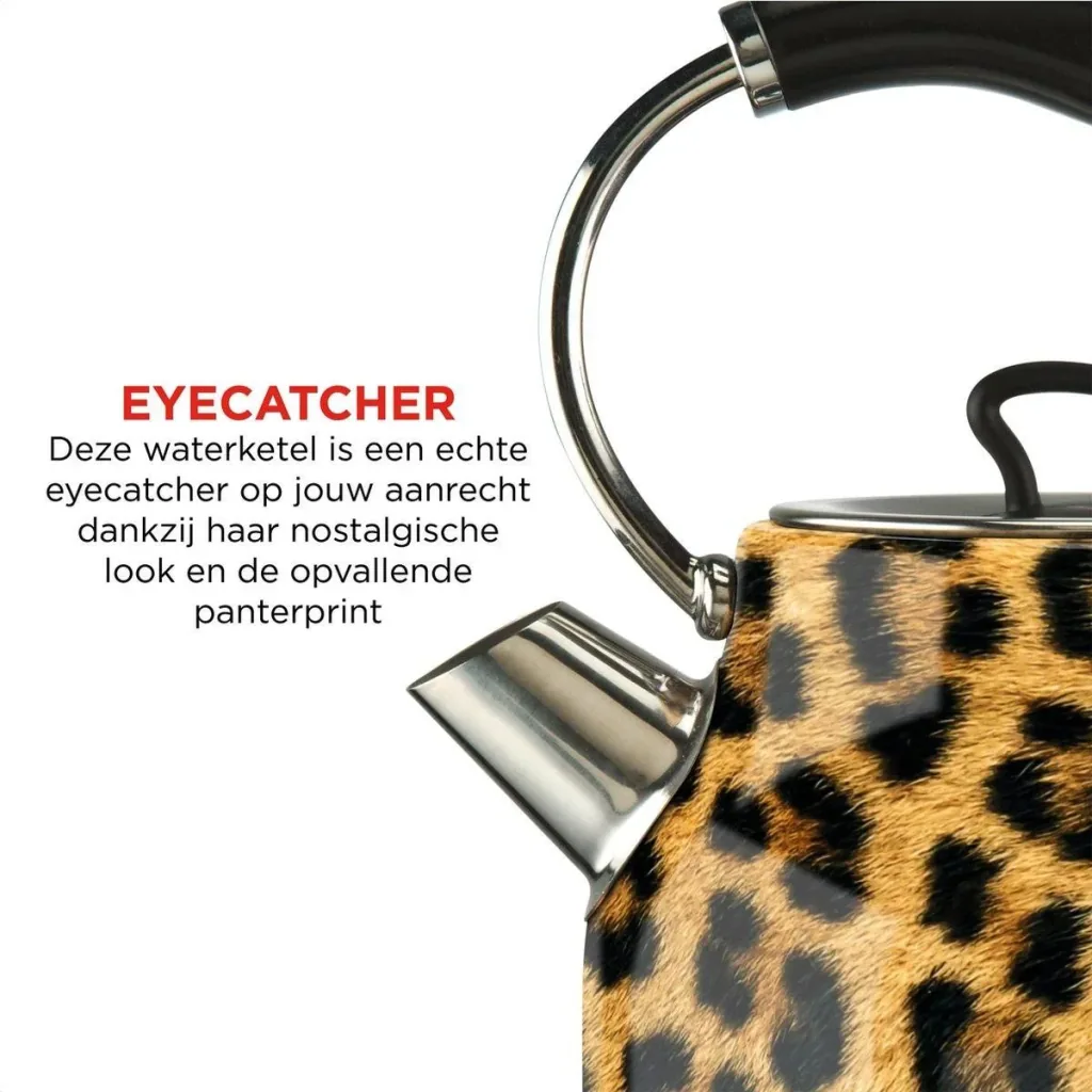 Panther Kettle - 1.7L and Toaster - Panther Print - Leopard - Retro