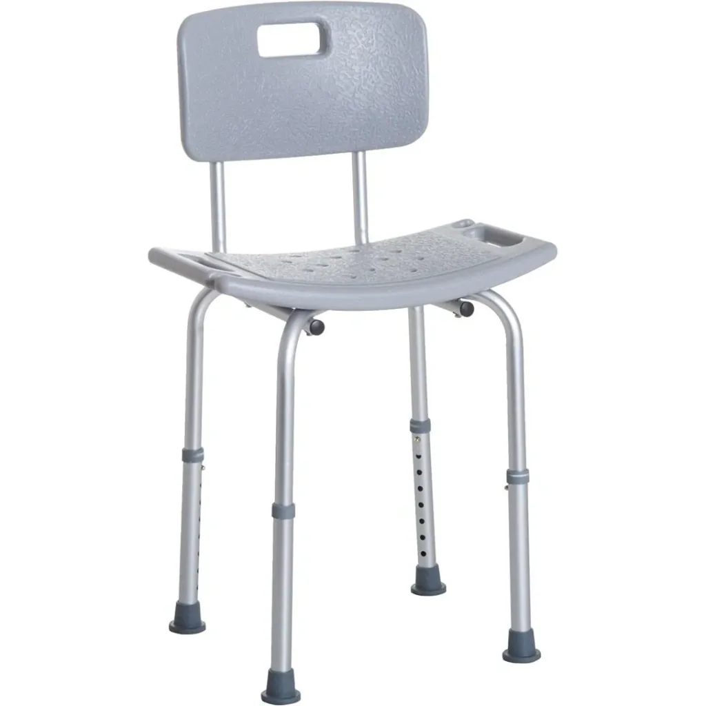 Shower chair bath stool bath aid height adjustable with backrest