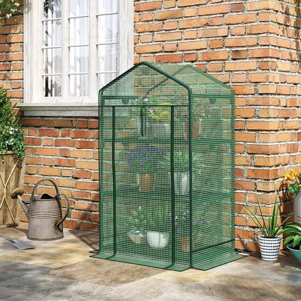 Mini greenhouse - 3 levels - roller shutter - 69 x 49 x 125 cm