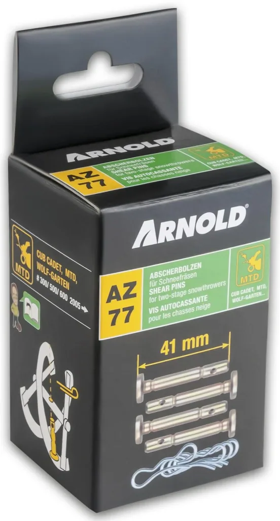 Shear bolt set for all 2-stage MTD snow blowers