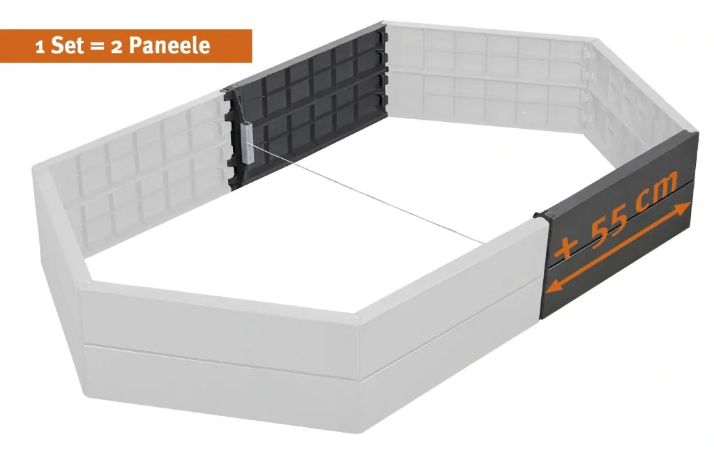Raised bed system Stone "Ergo" extension set