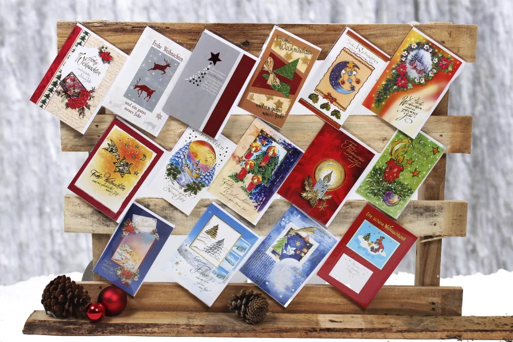 Christmas greeting cards, 15 pieces