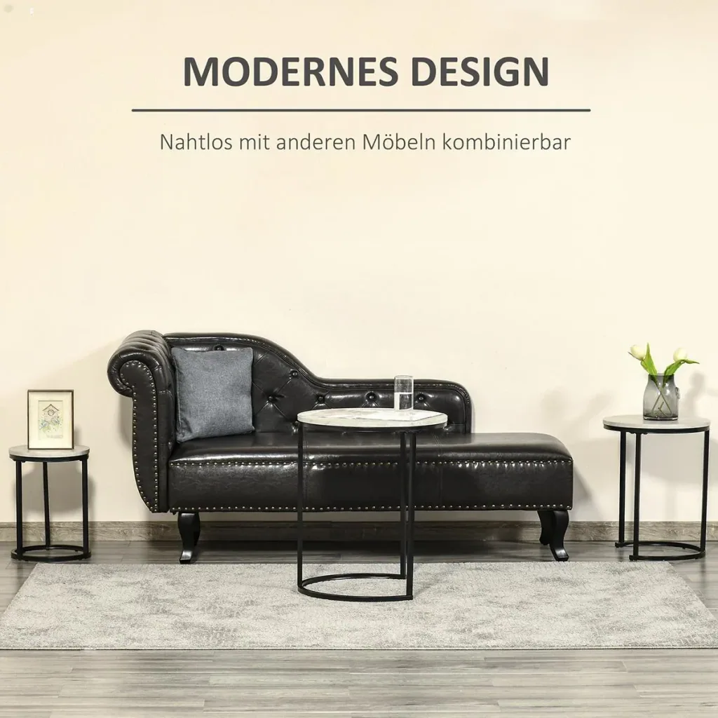 Side tables set of 3 stackable coffee tables 3 sizes industrial design metal black+grey