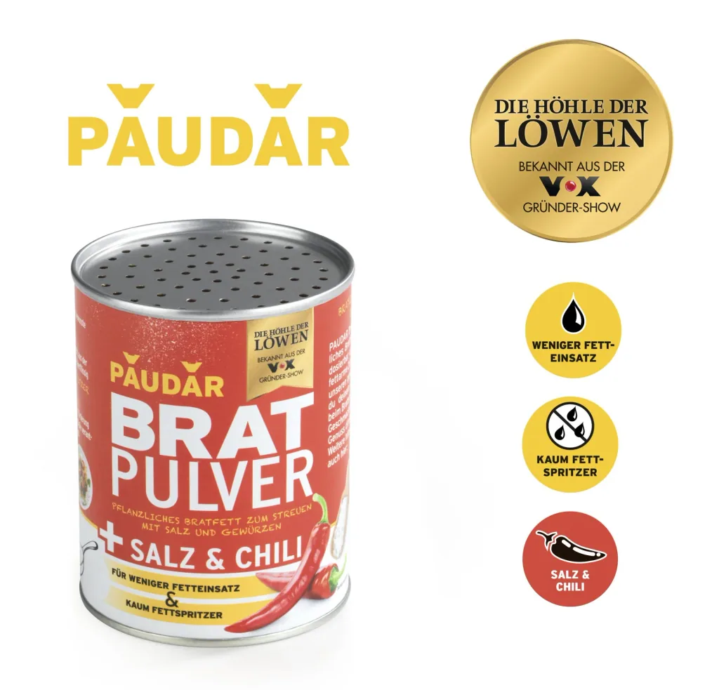 Vegetable frying fat powder, “PAUDAR”, with chili and salt, 175 g