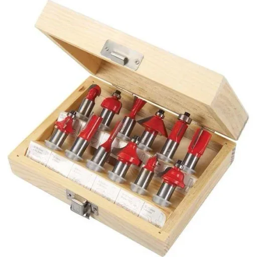 1500 W router 1/2" WITH 12-piece 12 mm TCT router bit set