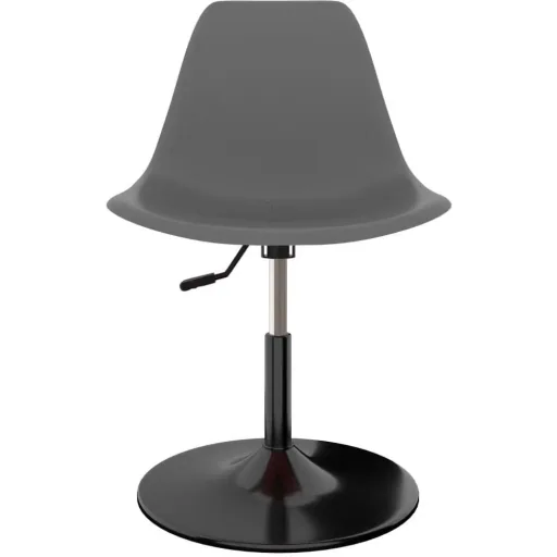 Dining chair swivel, 2-piece, light grey PP