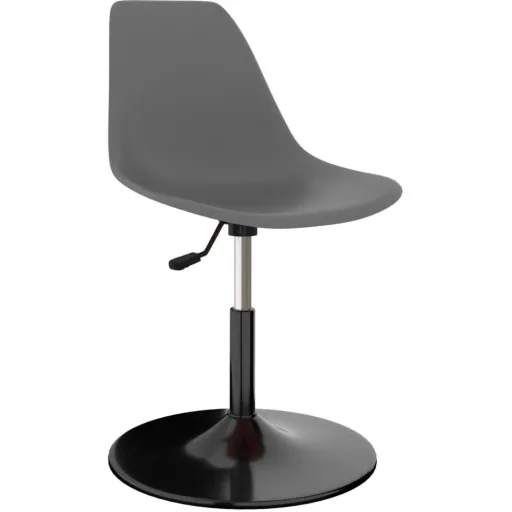 Dining chair swivel, 2-piece, light grey PP
