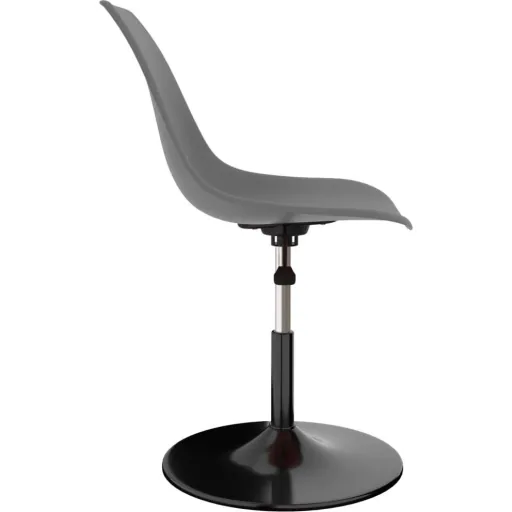 Dining chair swivel, 2-piece, light grey PP