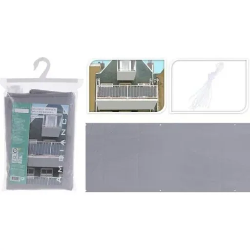 Ambiance balcony privacy screen - 445 x 76 cm - Dark grey - Polyester