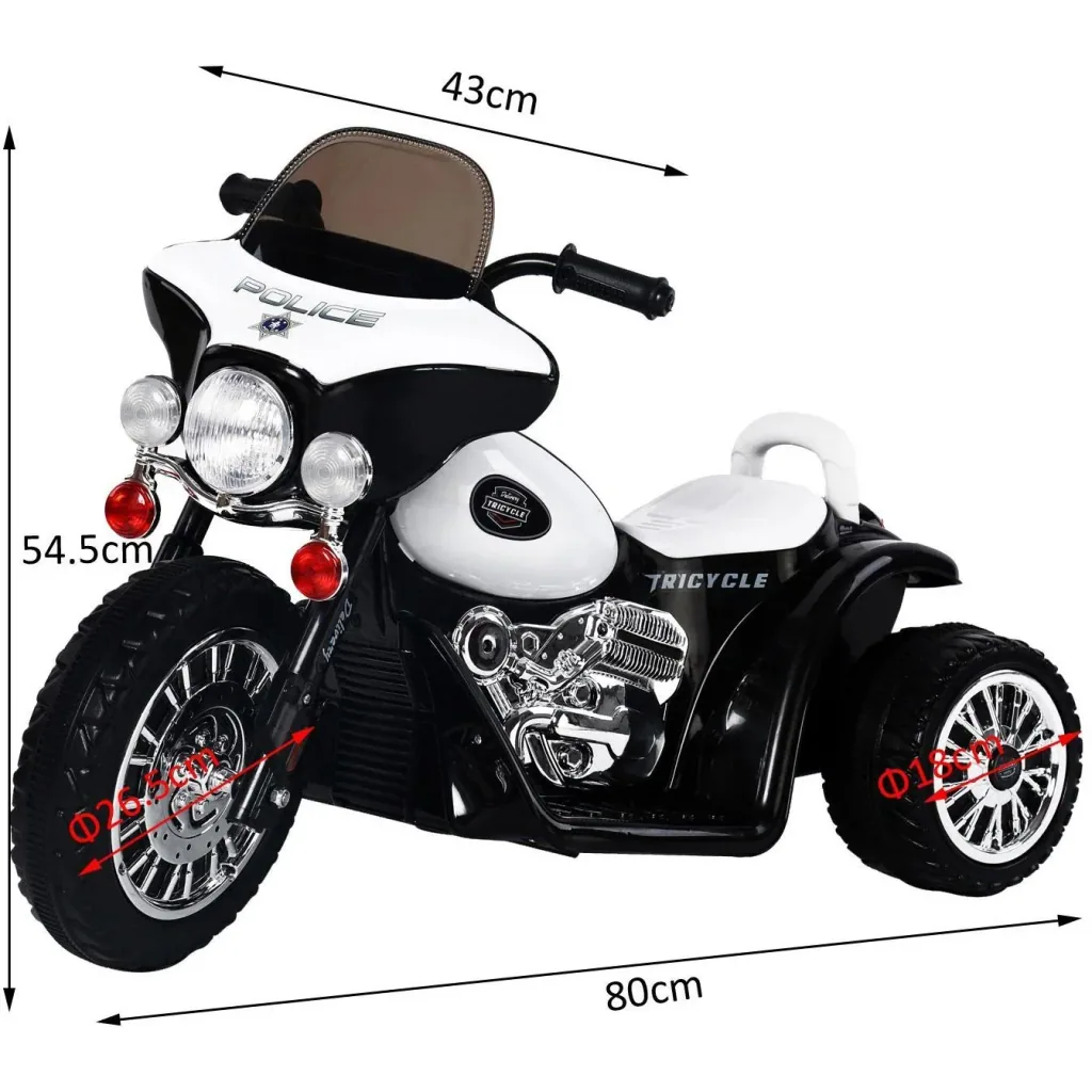 Electric motorcycle children's motorcycle black and white