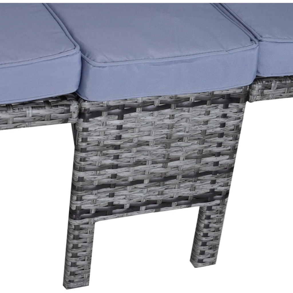 Rattan seating group as a 3-piece set