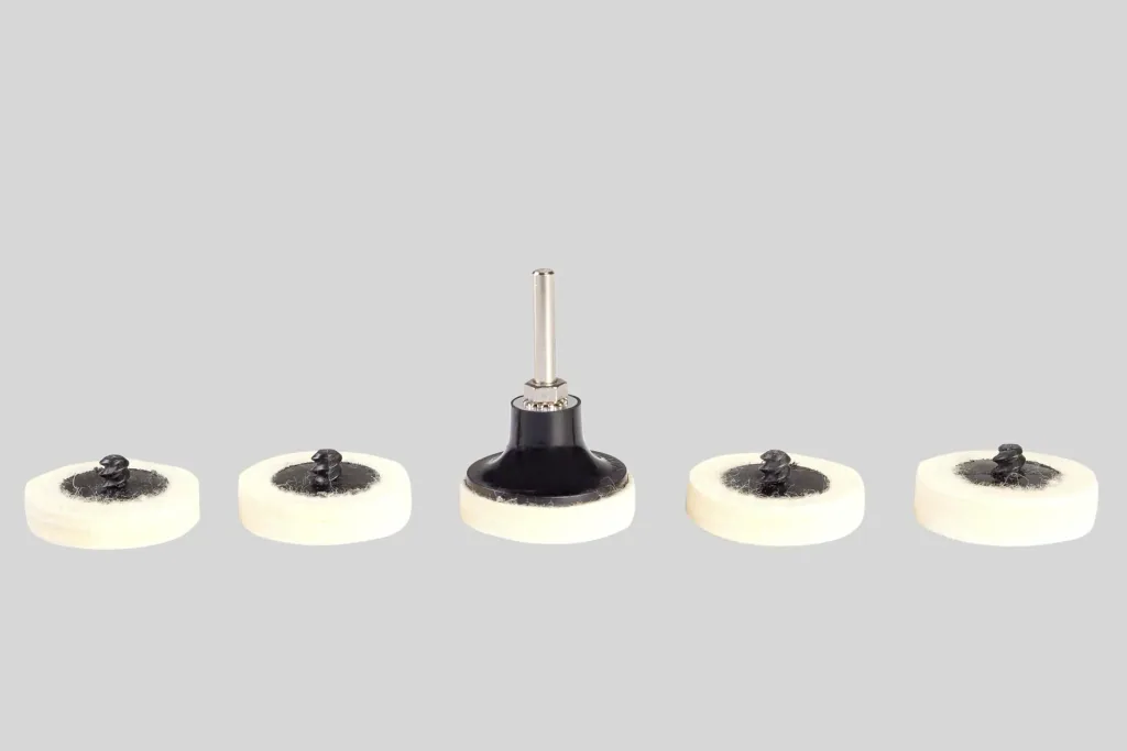 Felt polishing discs set 5 pcs., diameter 50 mm