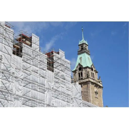 Steigerdoek 1,70 x 20m 200g/m² - Doorzichtende bouwfolie voor uw steiger